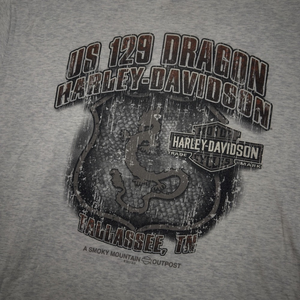 Harley Davidson US 129 Tail Of Dragon Shirt Womens 2XL Tallassee Smoky Mountain‎